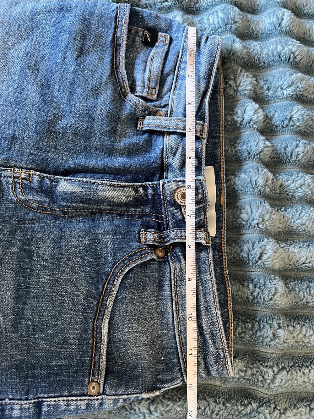 KanCan Blue Distressed Denim Shorts - Picture 6 of 6